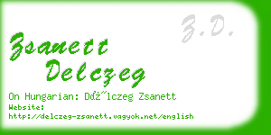 zsanett delczeg business card